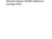 Microsoft migrates 150,000 mailboxes to Exchange Online